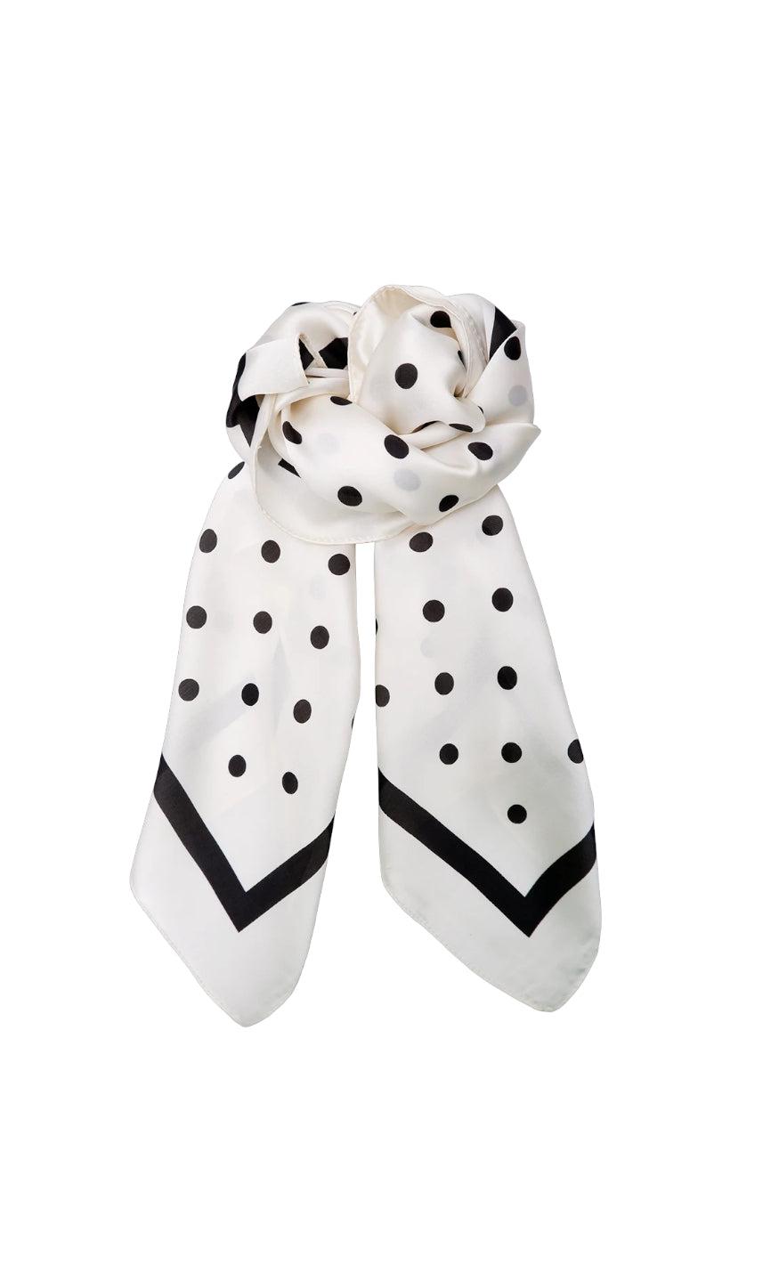 Black Colour Tørklæde - Adaline - Off White