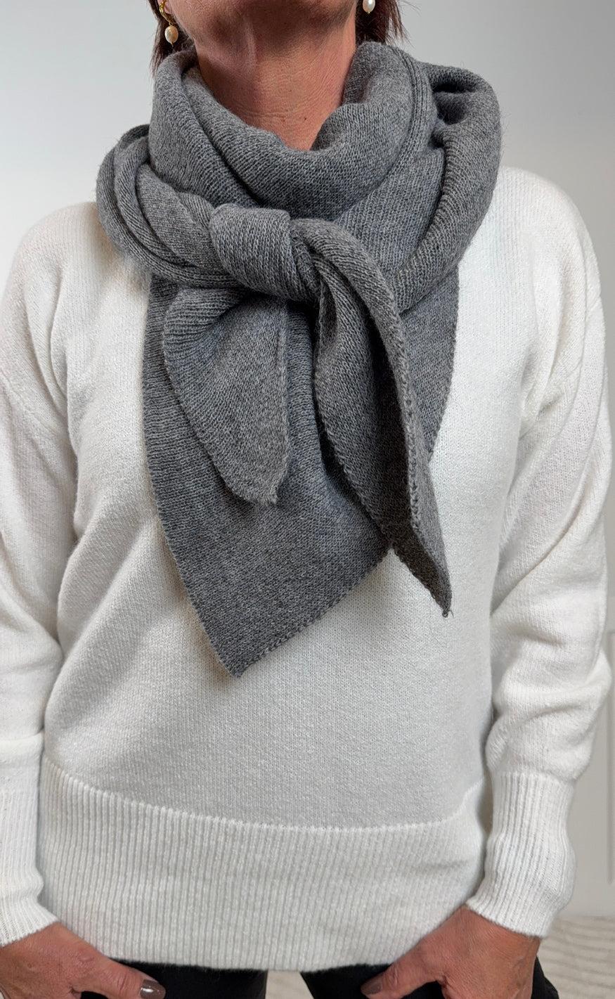 Black Colour Tørklæde - Bex Solid - Grey
