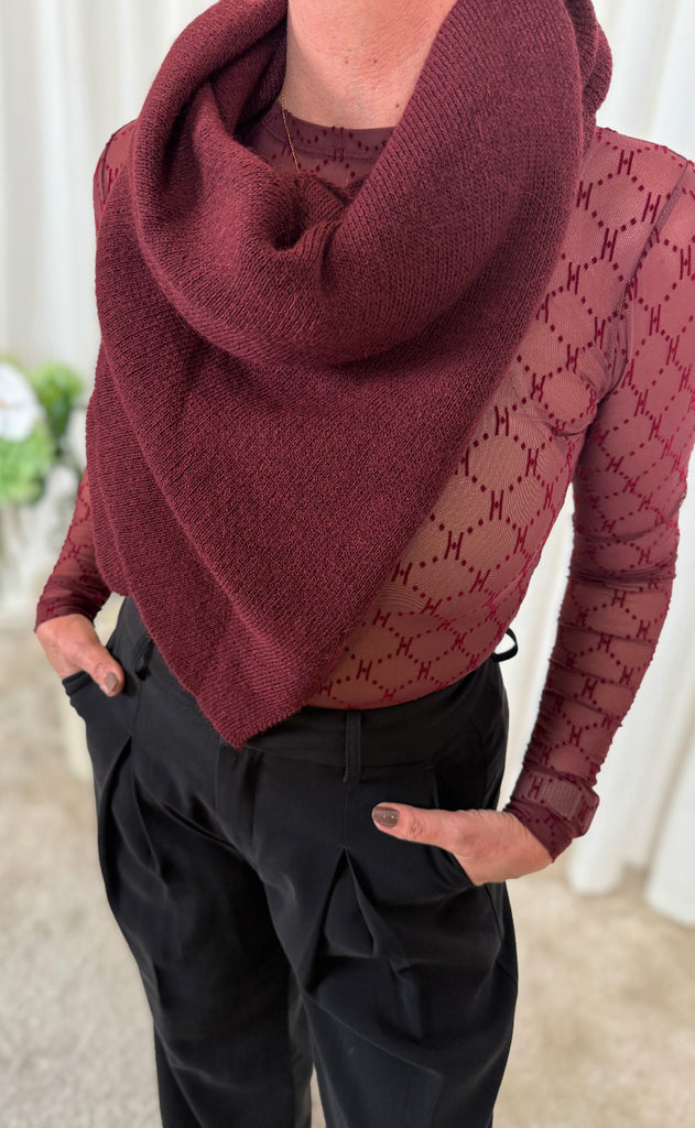 Black Colour Tørklæde - Bex Solid - Wine