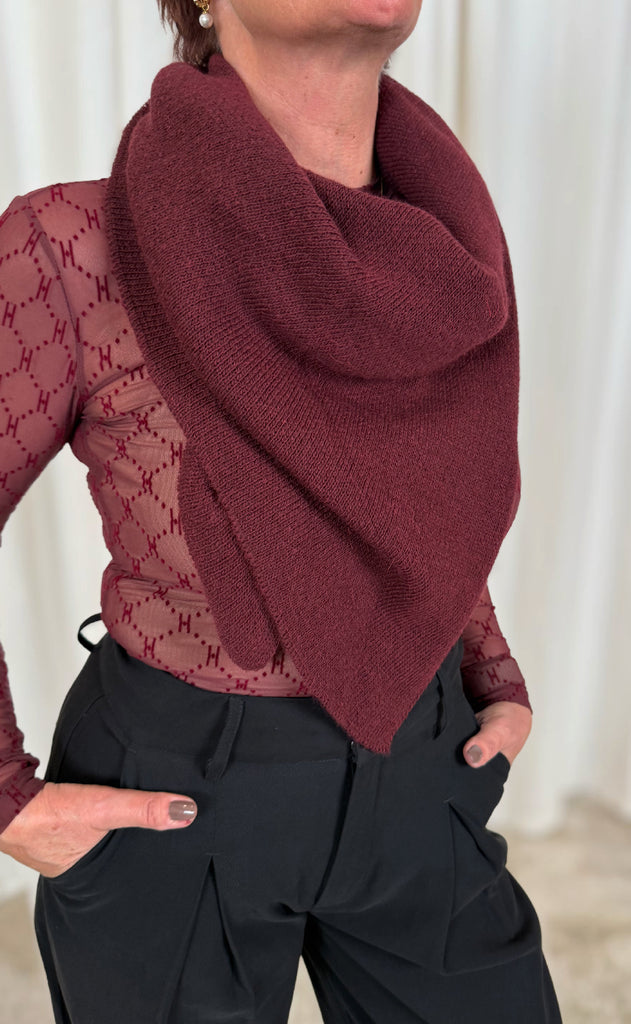 Black Colour Tørklæde - Bex Solid - Wine