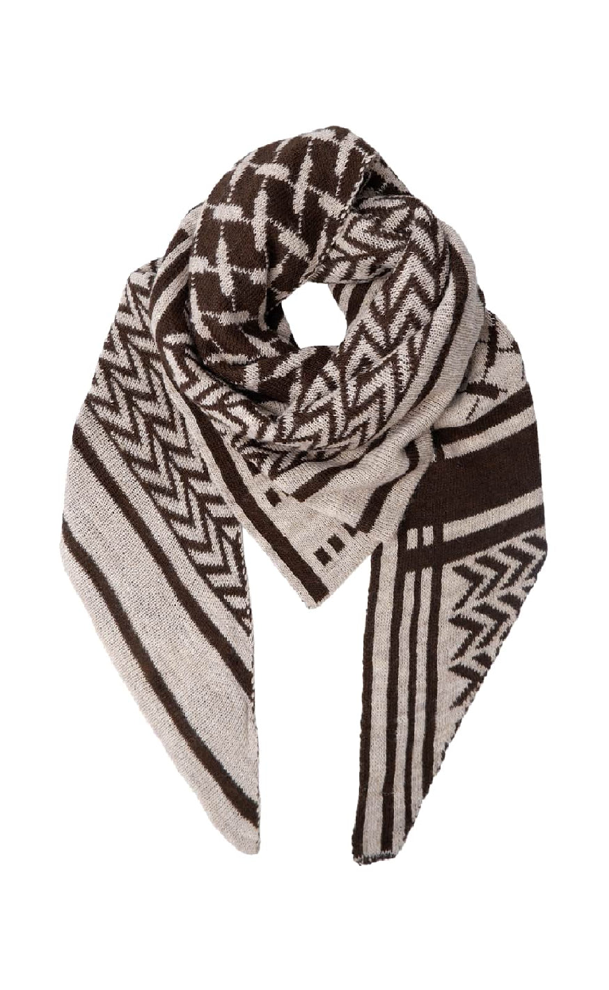 Black Colour Tørklæde - Bex Triangle - Mocca