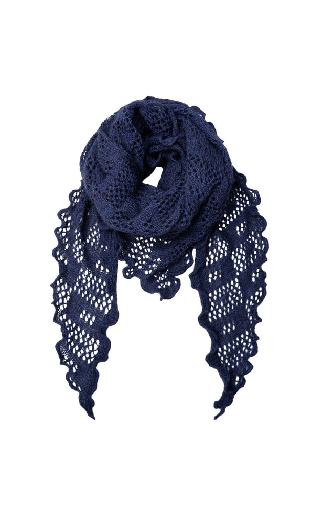 Black Colour Tørklæde - Camille Winter - Navy