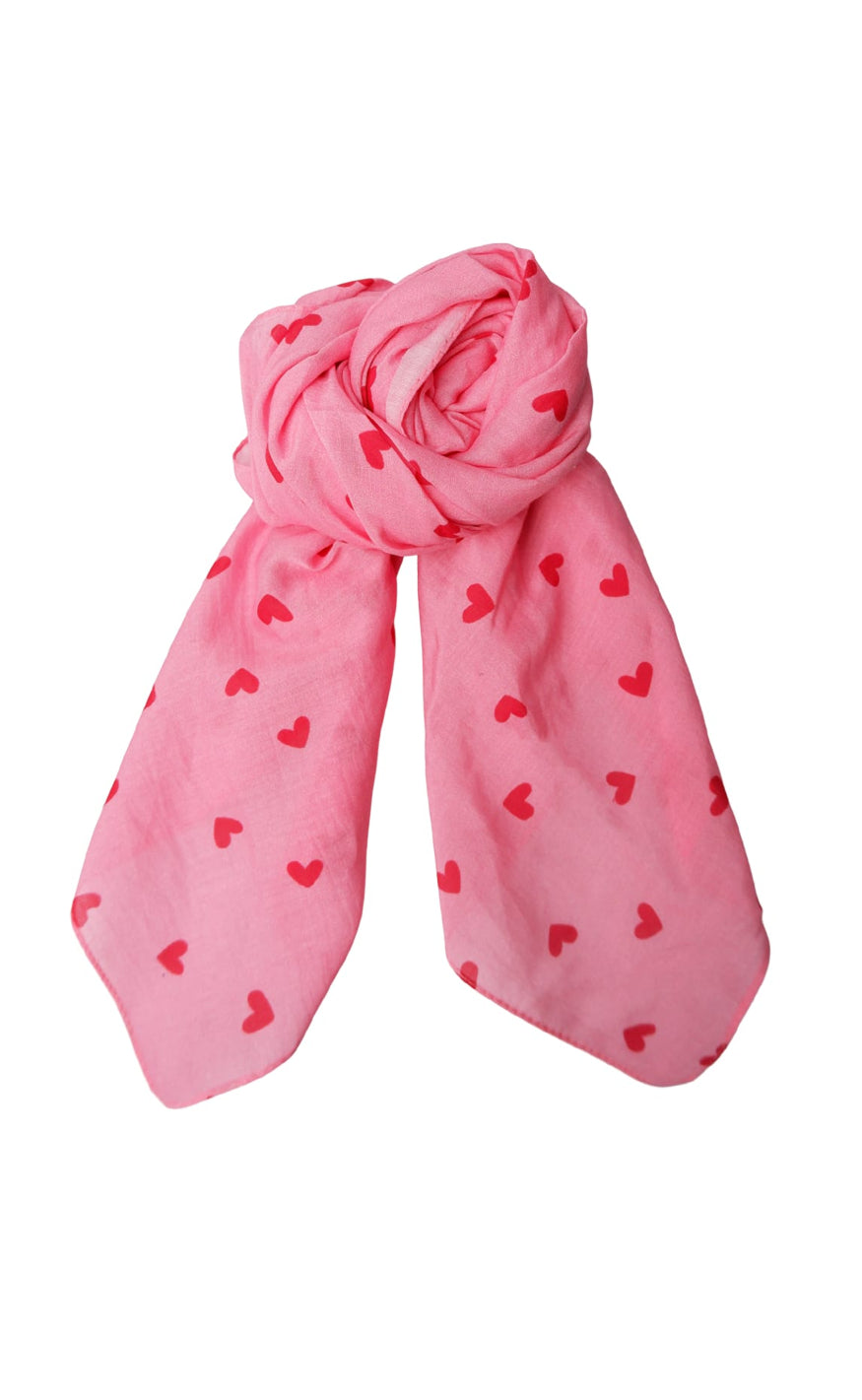 Black Colour Tørklæde - Claudine Mini - Pink Red