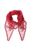Black Colour Tørklæde - Miriana Lace - Berry Red
