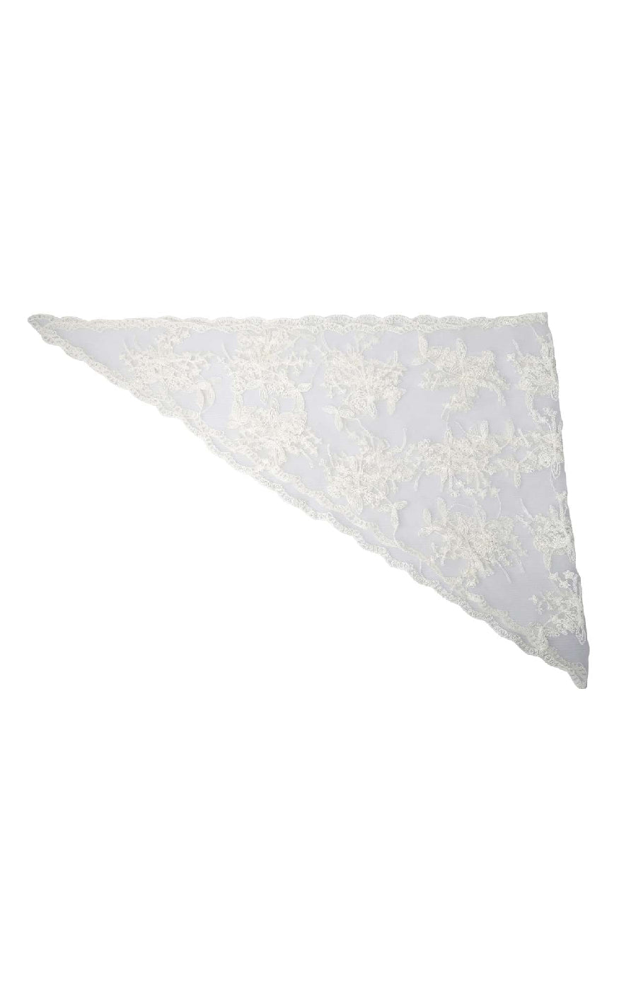 Black Colour Tørklæde - Miriana Lace - Butter Yellow