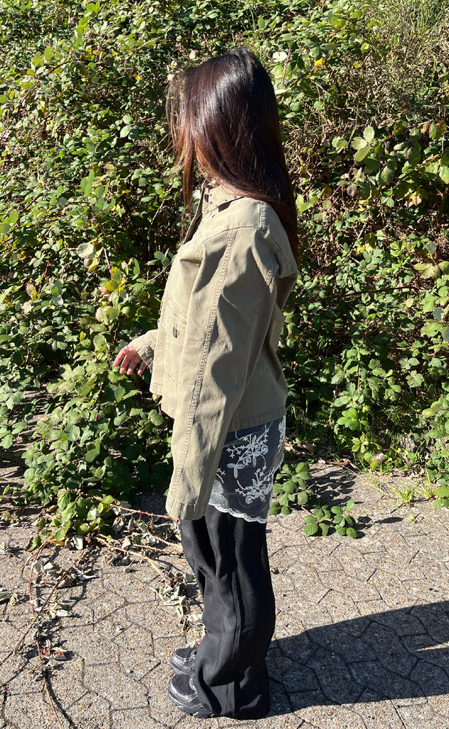 Black Colour Tørklæde - Miriana Lace - Butter Yellow