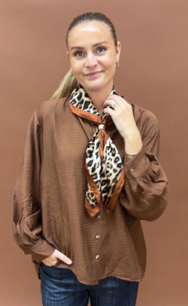 Black Colour Tørklæde - Nira Mini - Leo