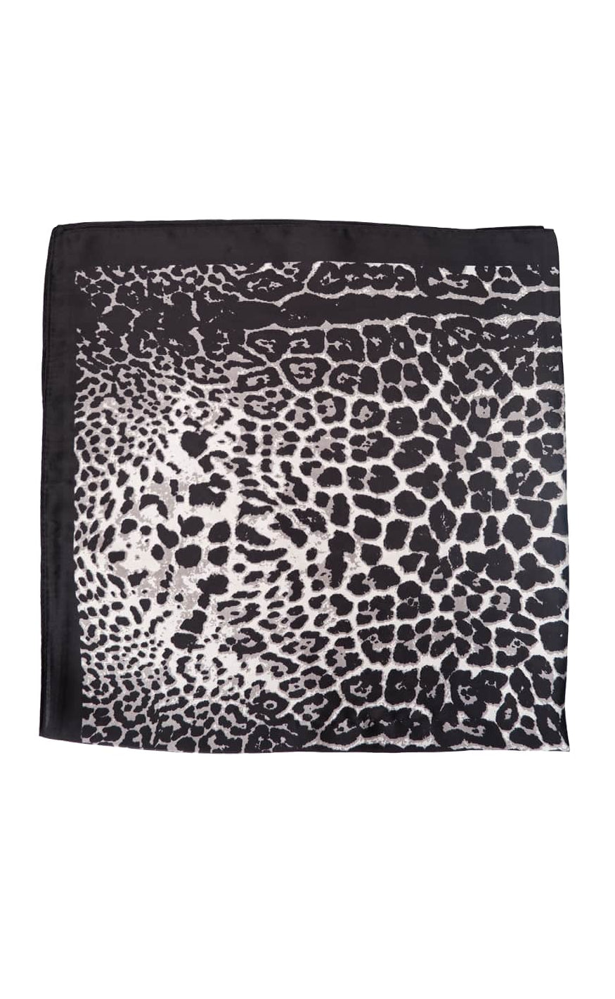 Black Colour Tørklæde - Rani Leo Mini - Grey