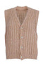 Black Colour Vest - Casey - Latte
