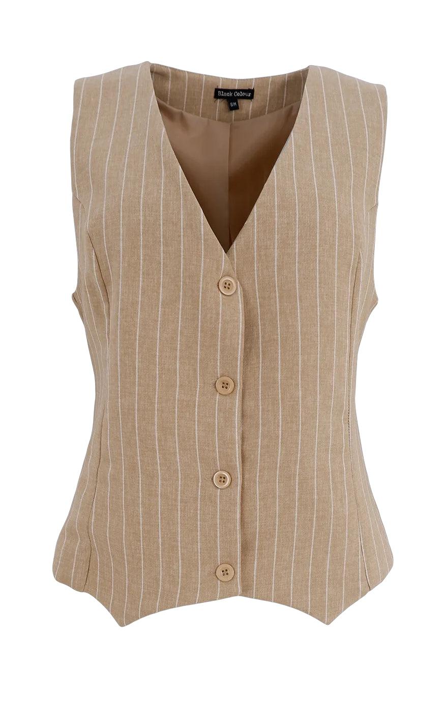 Black Colour Vest - Chicago - Sand