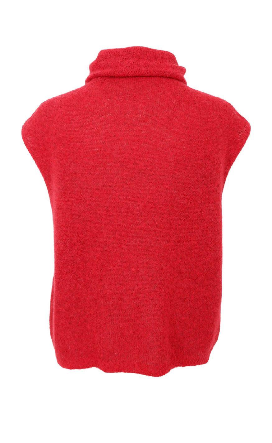 Black Colour Vest - Dell - Red
