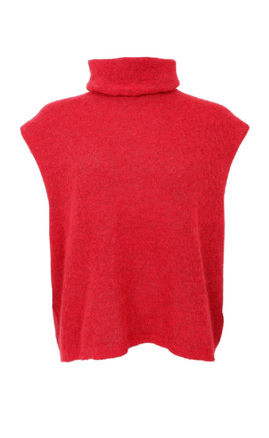 Black Colour Vest - Dell - Red