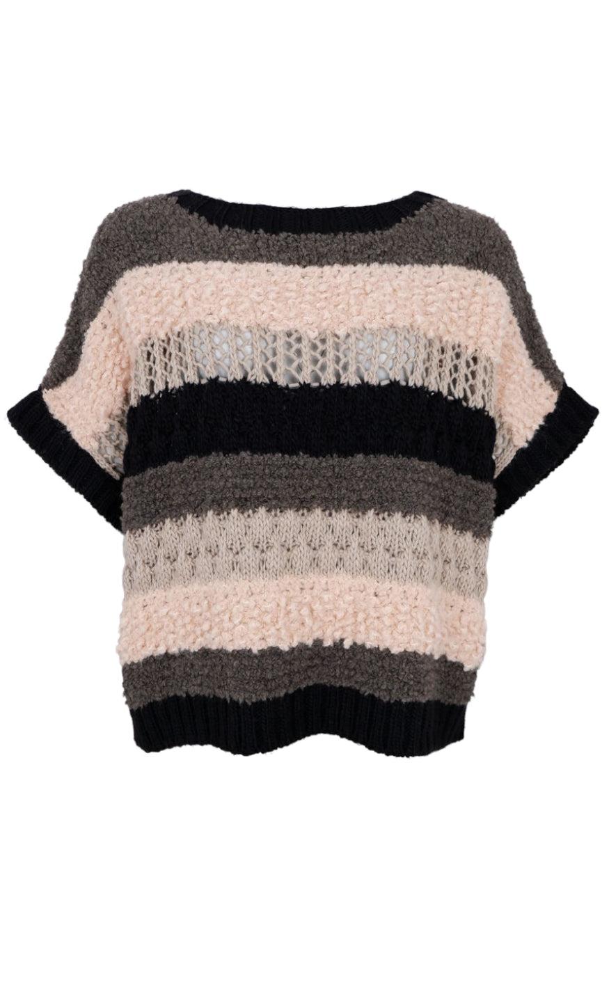 Black Colour Vest - Heidi - Lt. Taupe