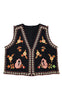 Black Colour Vest - Lulu - Black