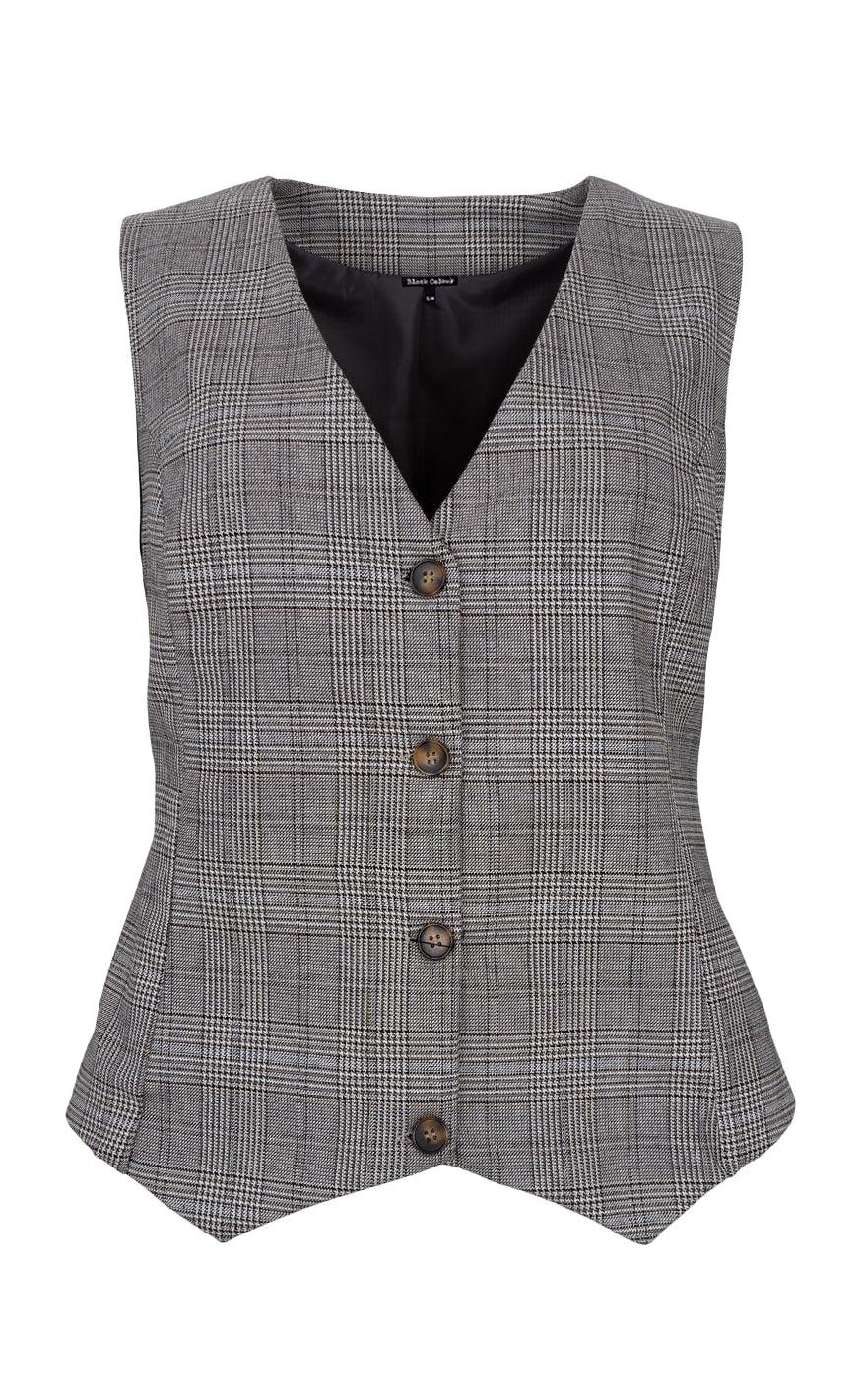 Black Colour Vest - Nikka - Grey