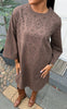 Say INA Copenhagen Kjole - Blake - Brown w. Embroidery
