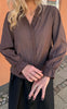 Say INA Copenhagen Bluse - Catja Button - Brown Viscose