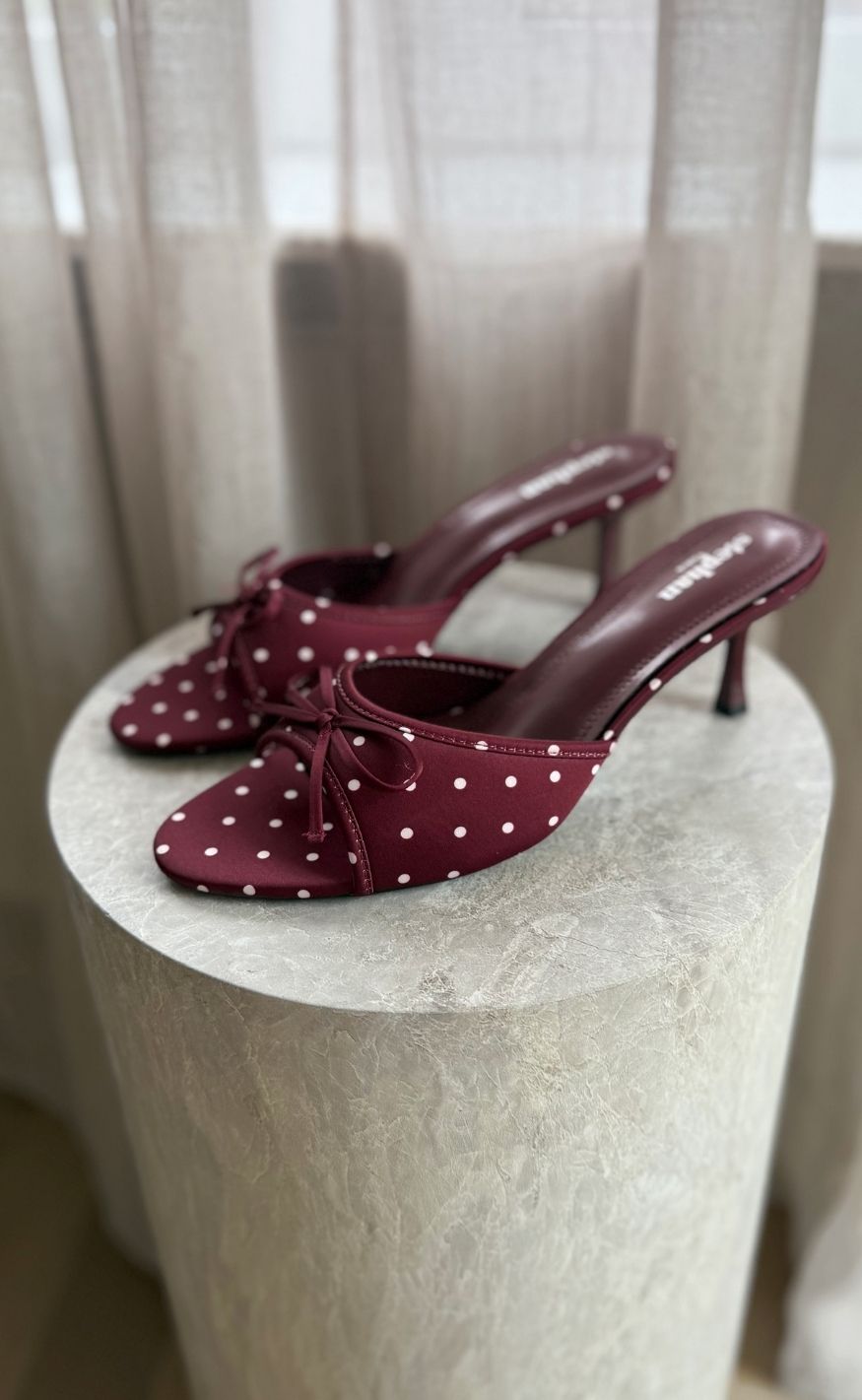 Chosen Stiletter - Yasmin Dot - Burgundy