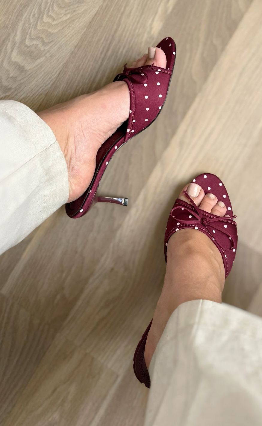 Chosen Stiletter - Yasmin Dot - Burgundy