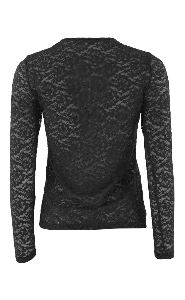 Continue Bluse - Alberte Lace - Black