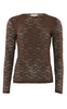 Continue Bluse - Alberte Lace - Brown