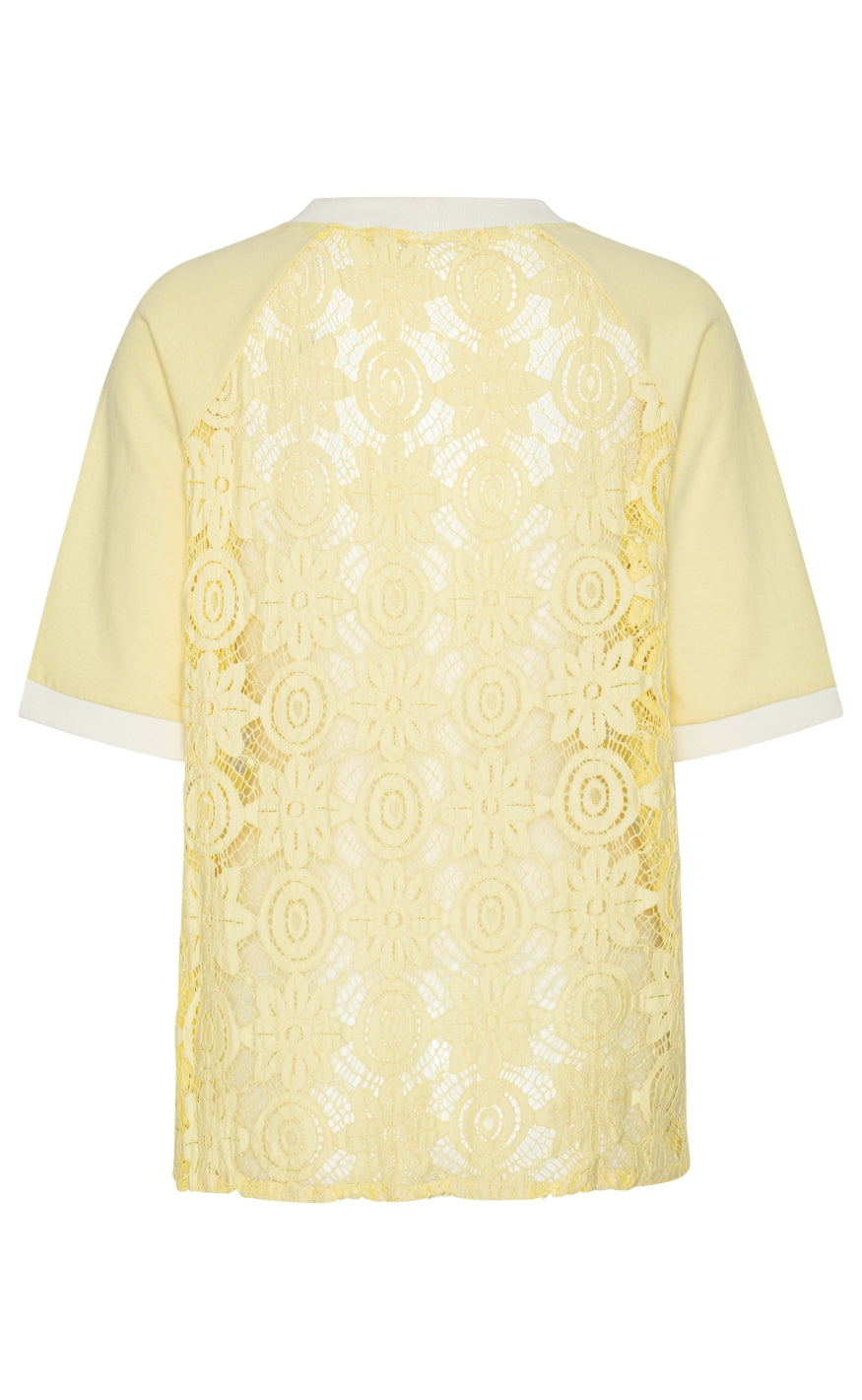 Continue Bluse - Conni 88 Lace - Light Yellow