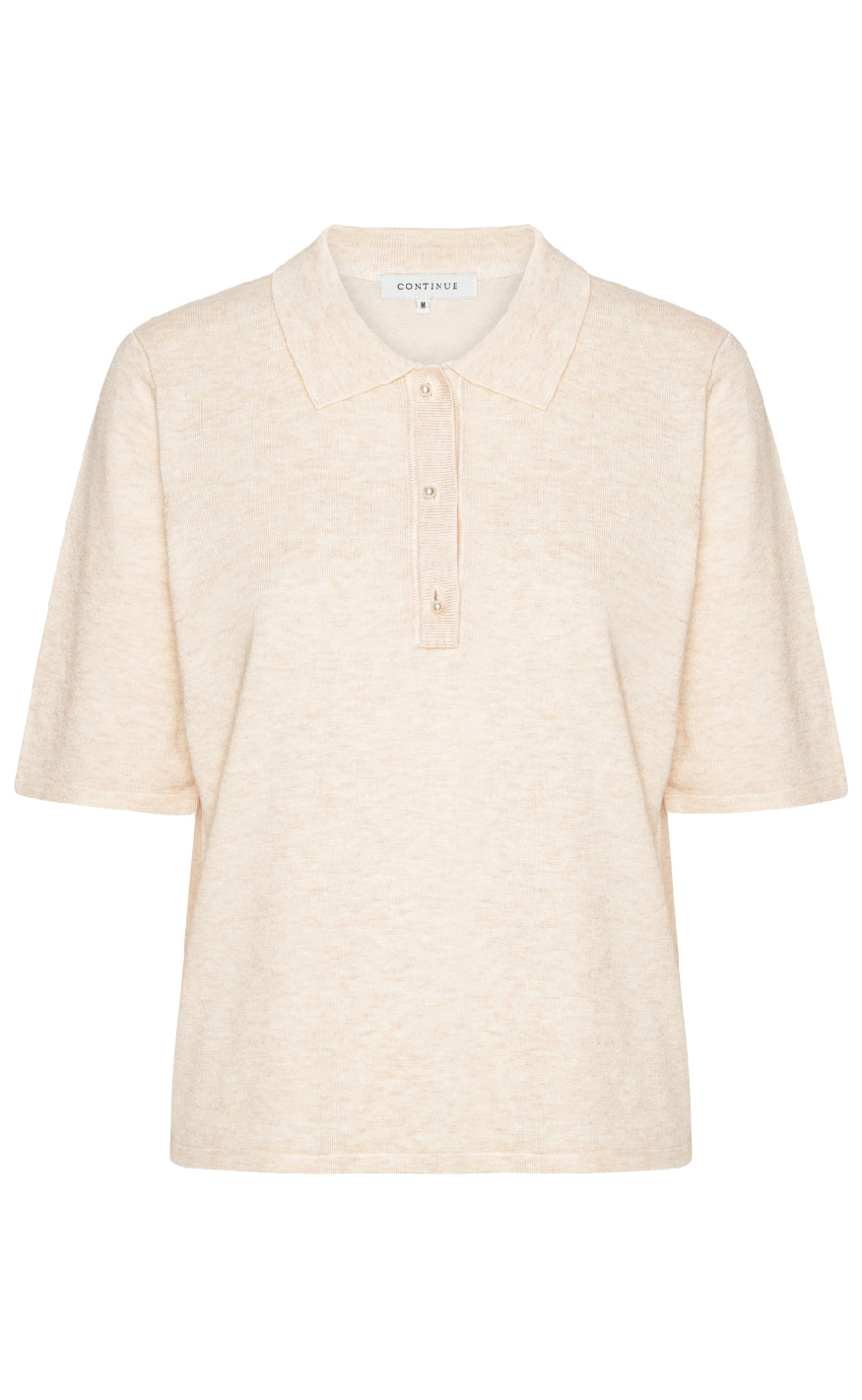Continue Bluse - Diane Polo - Sand