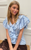 Continue Bluse - Ines Fringles - Light Blue