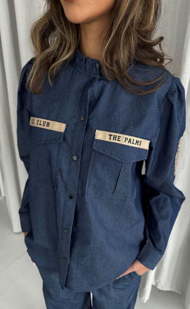 Continue Bluse - Mili Patch Chambre - Denim Blue