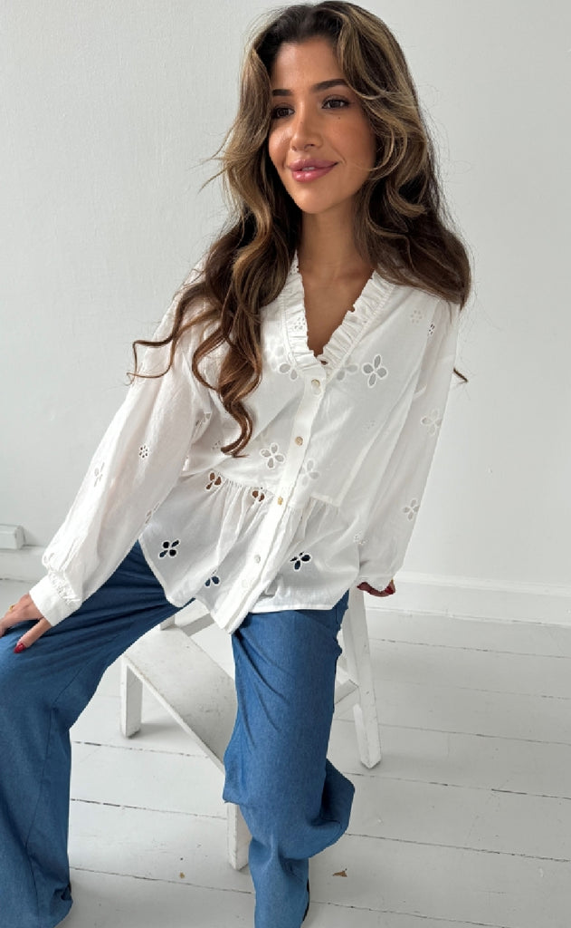 Continue Bluse - Riga - White