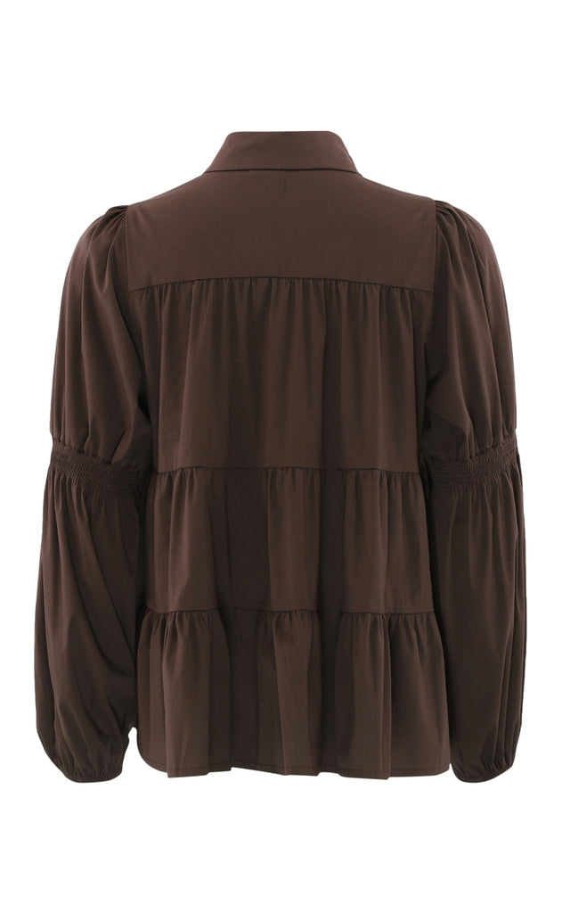 Continue Bluse - Sanna - Dark Brown