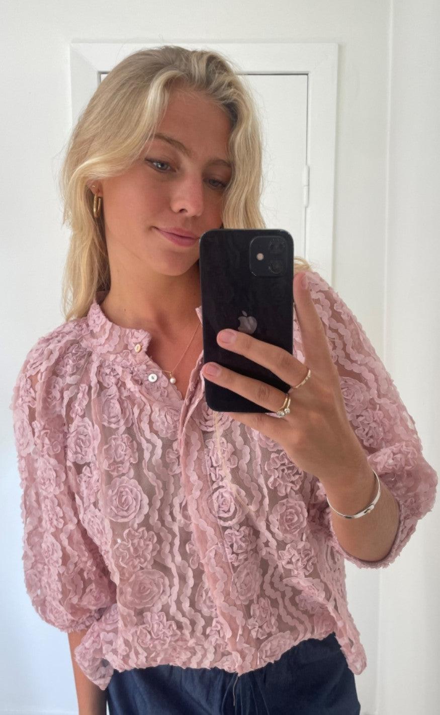 Continue Bluse - Sia Lace - Rose