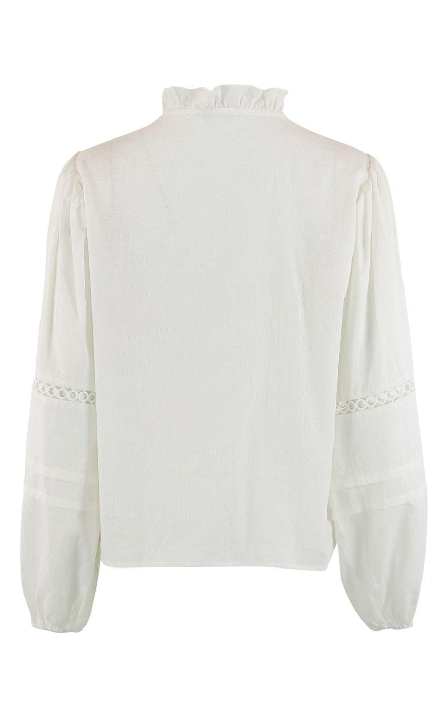 Continue Bluse - Sienna Emb - White