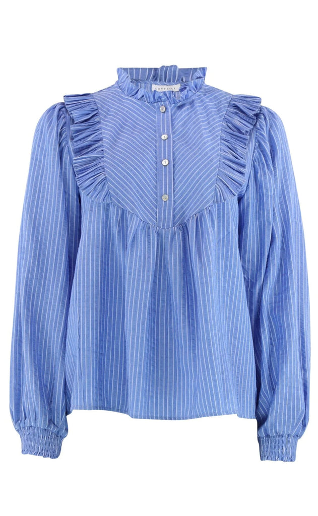 Continue Bluse - Silke Stripe - Blue Stripe