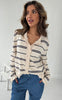 Continue Cardigan - Sisse - Navy Blue Stripe