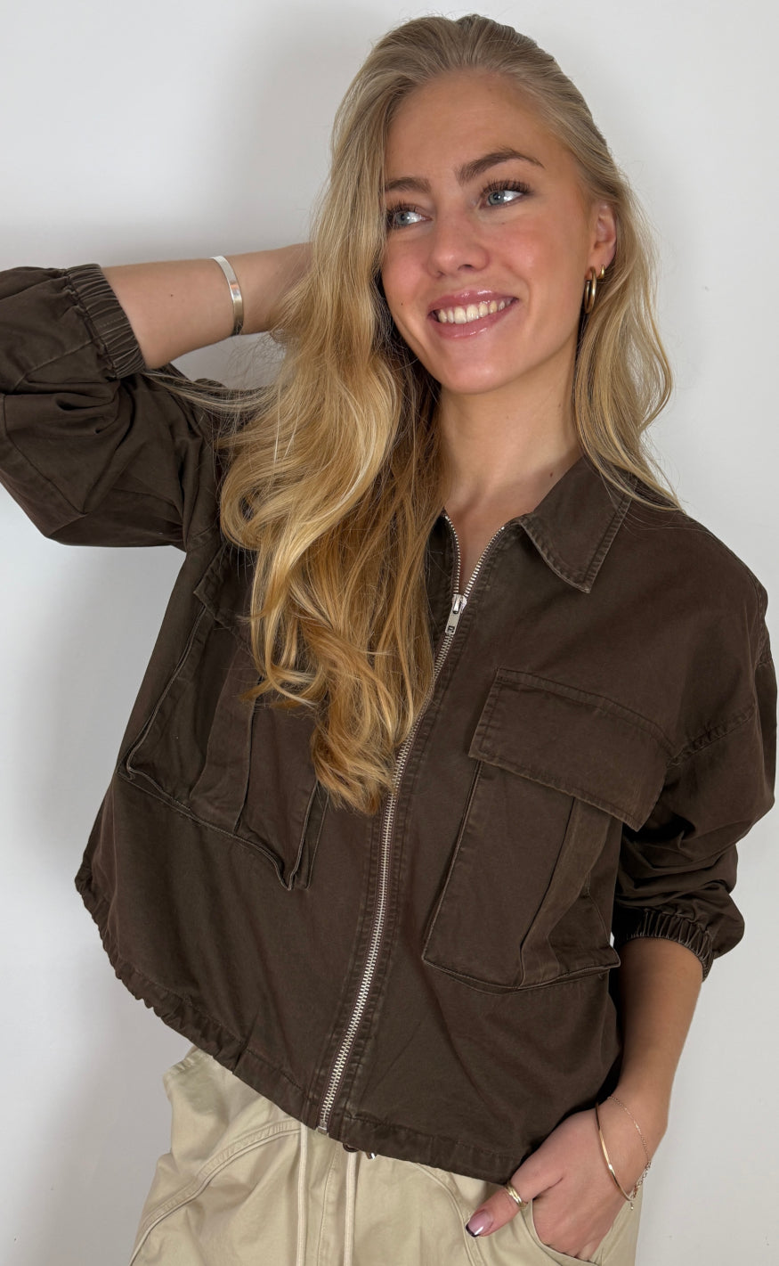 Continue Jakke - Carrie Bomber - Brown