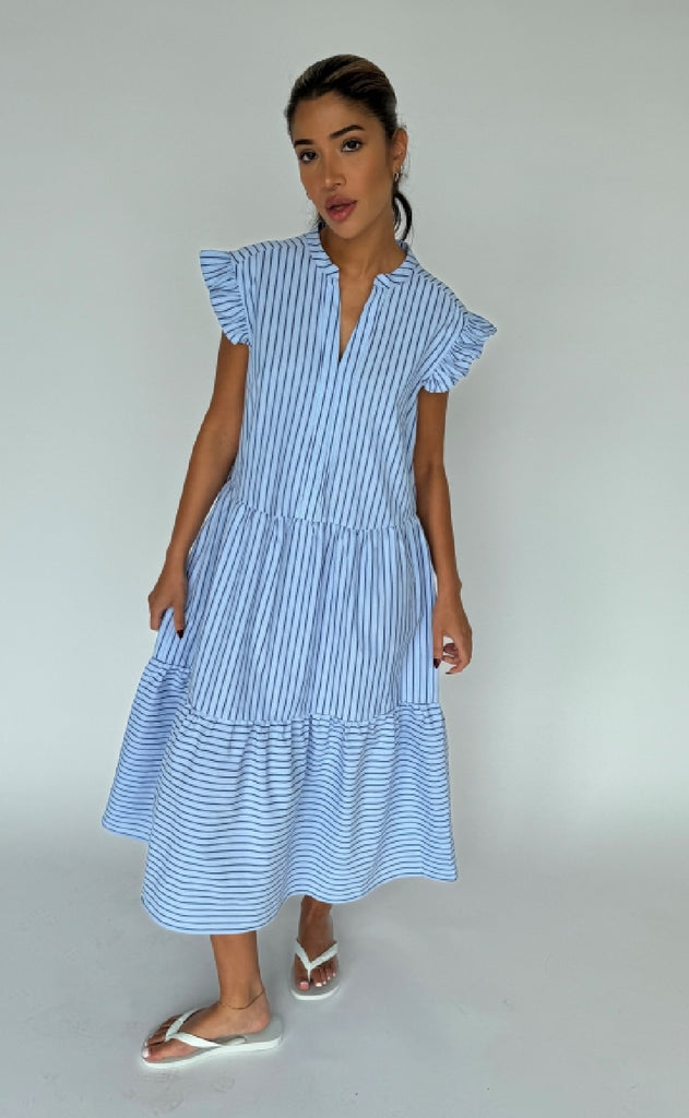 Continue Kjole - Bea - Blue Stripe