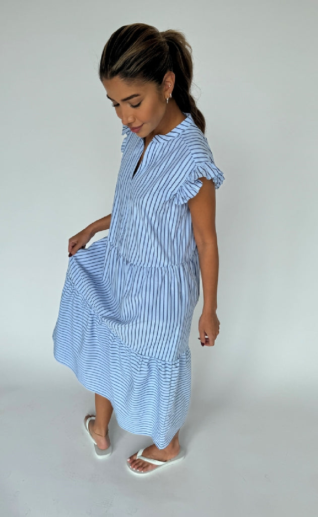 Continue Kjole - Bea - Blue Stripe