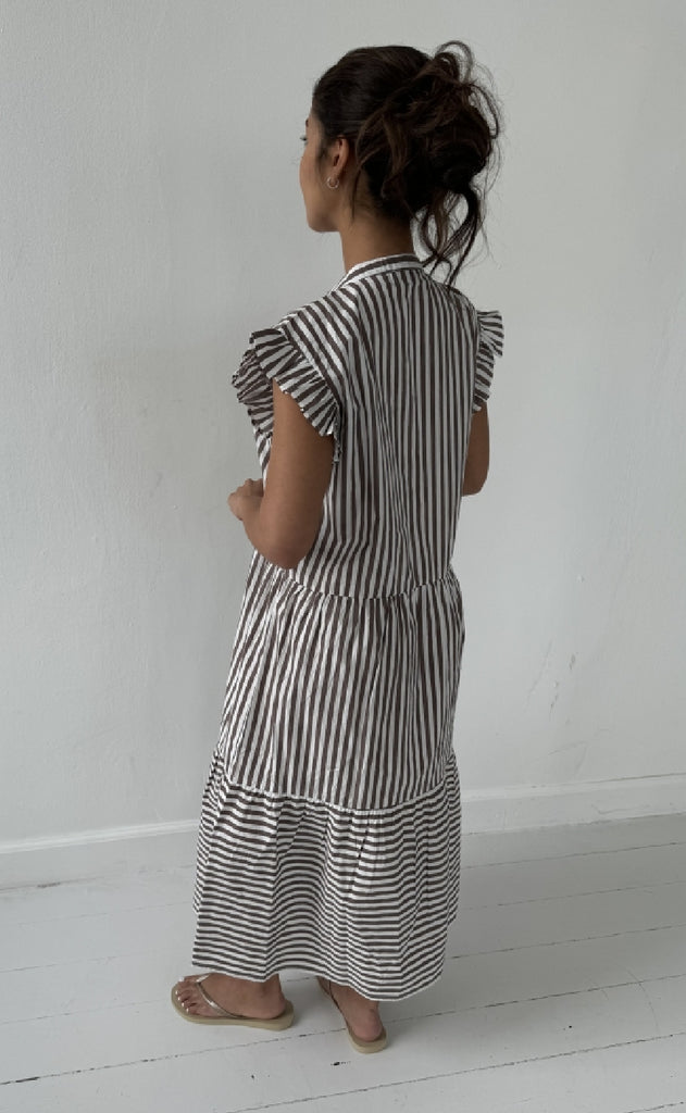 Continue Kjole - Bea - Brown Stripe
