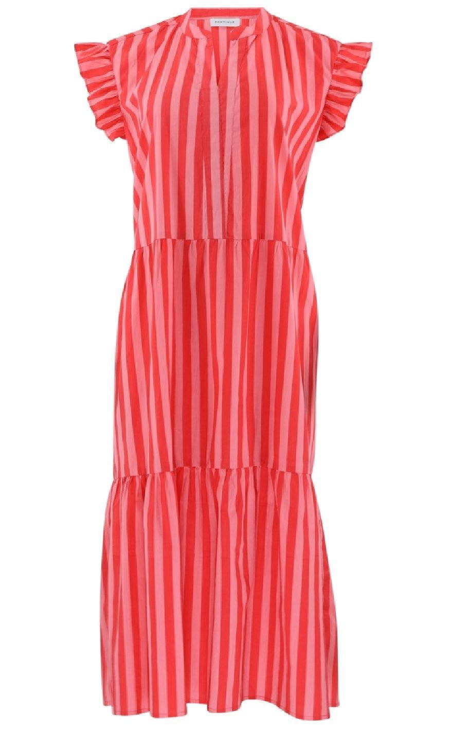 Continue Kjole - Bea - Stribe Pink/Red Stripe