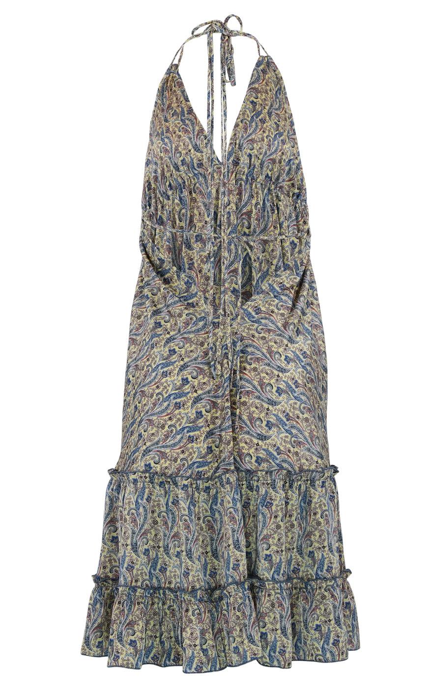 Continue Kjole - Dolly - Yellow Paisley