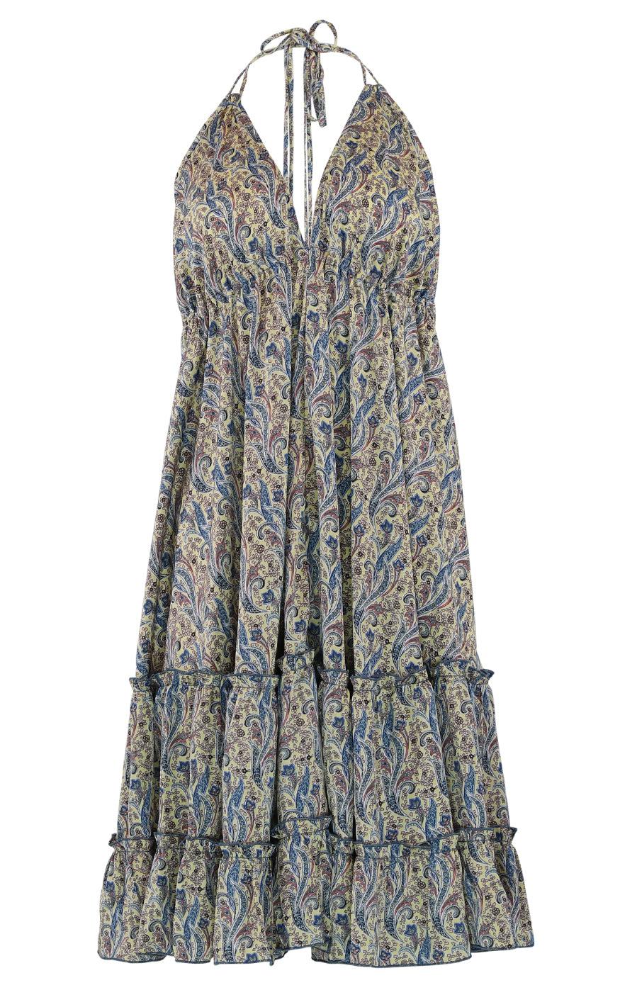 Continue Kjole - Dolly - Yellow Paisley
