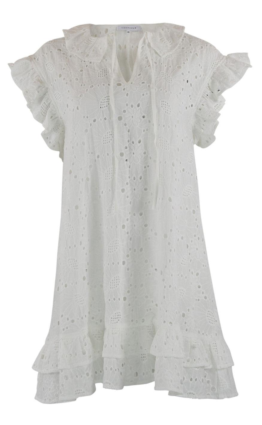 Continue Kjole - Lee Fringels Anglaise - White
