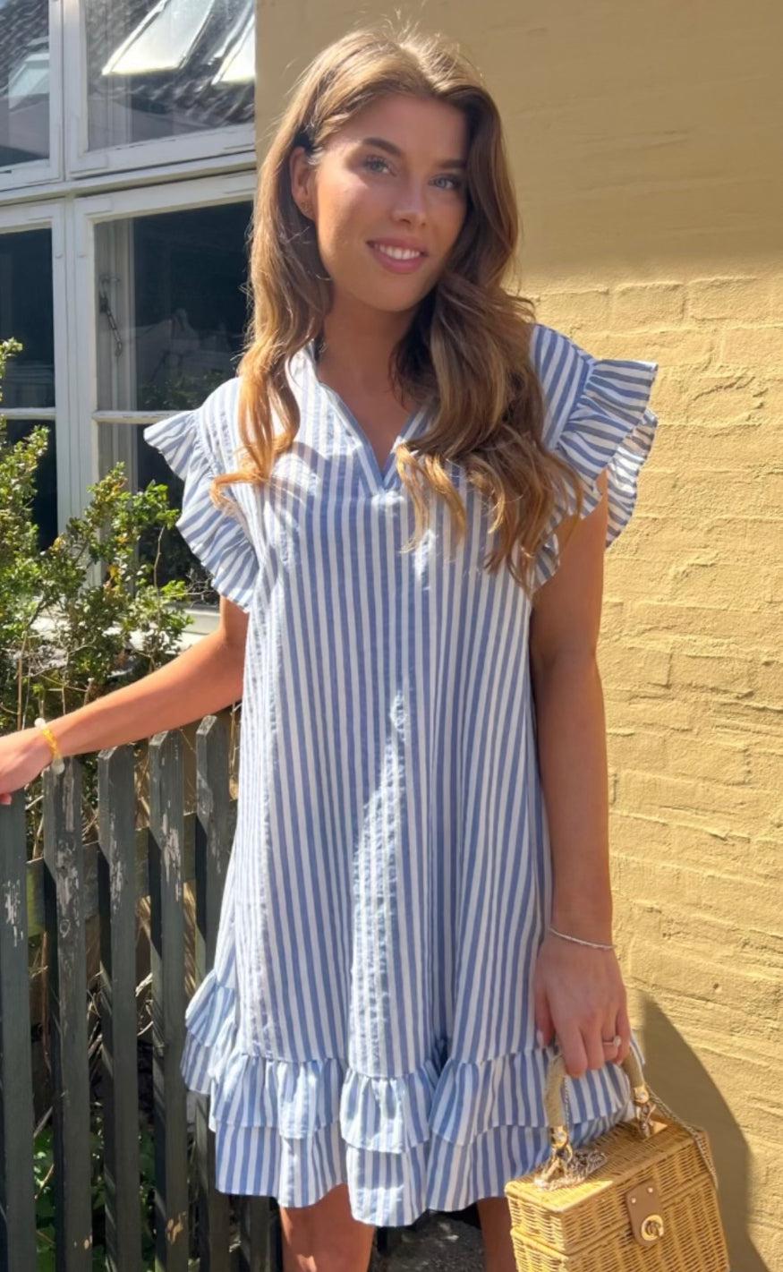 Continue Kjole - Lee Stripe - Blue Stripe