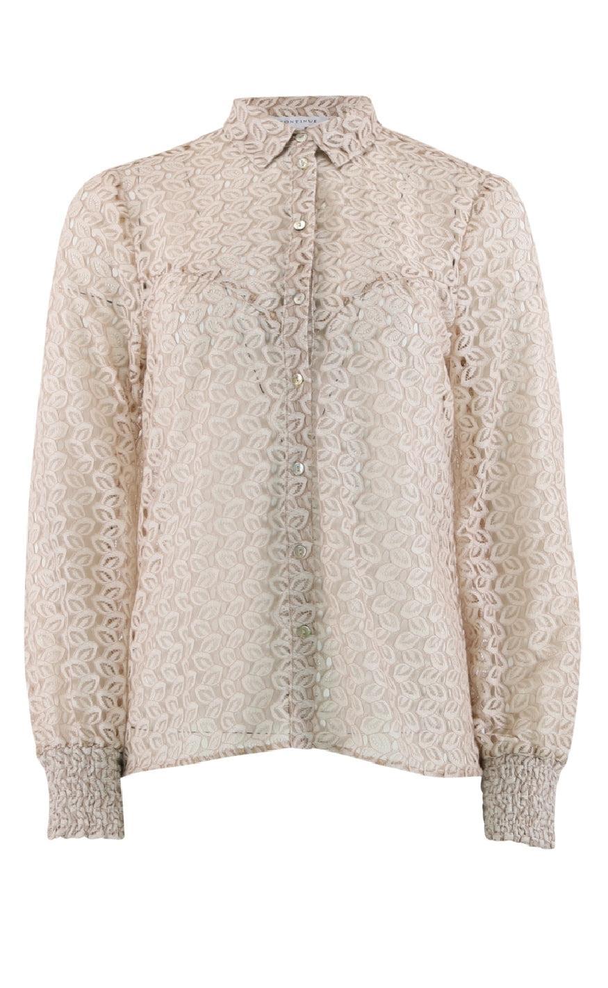 Continue Skjorte - Jeannie Lace - Nougat
