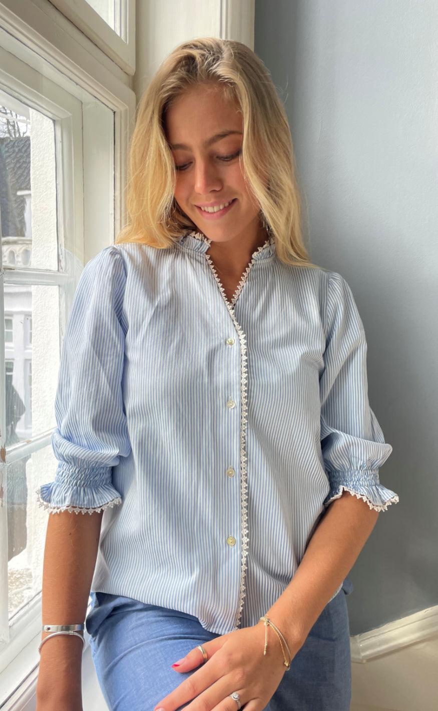 Continue Skjorte - Joe Stripe - Blue Stripe