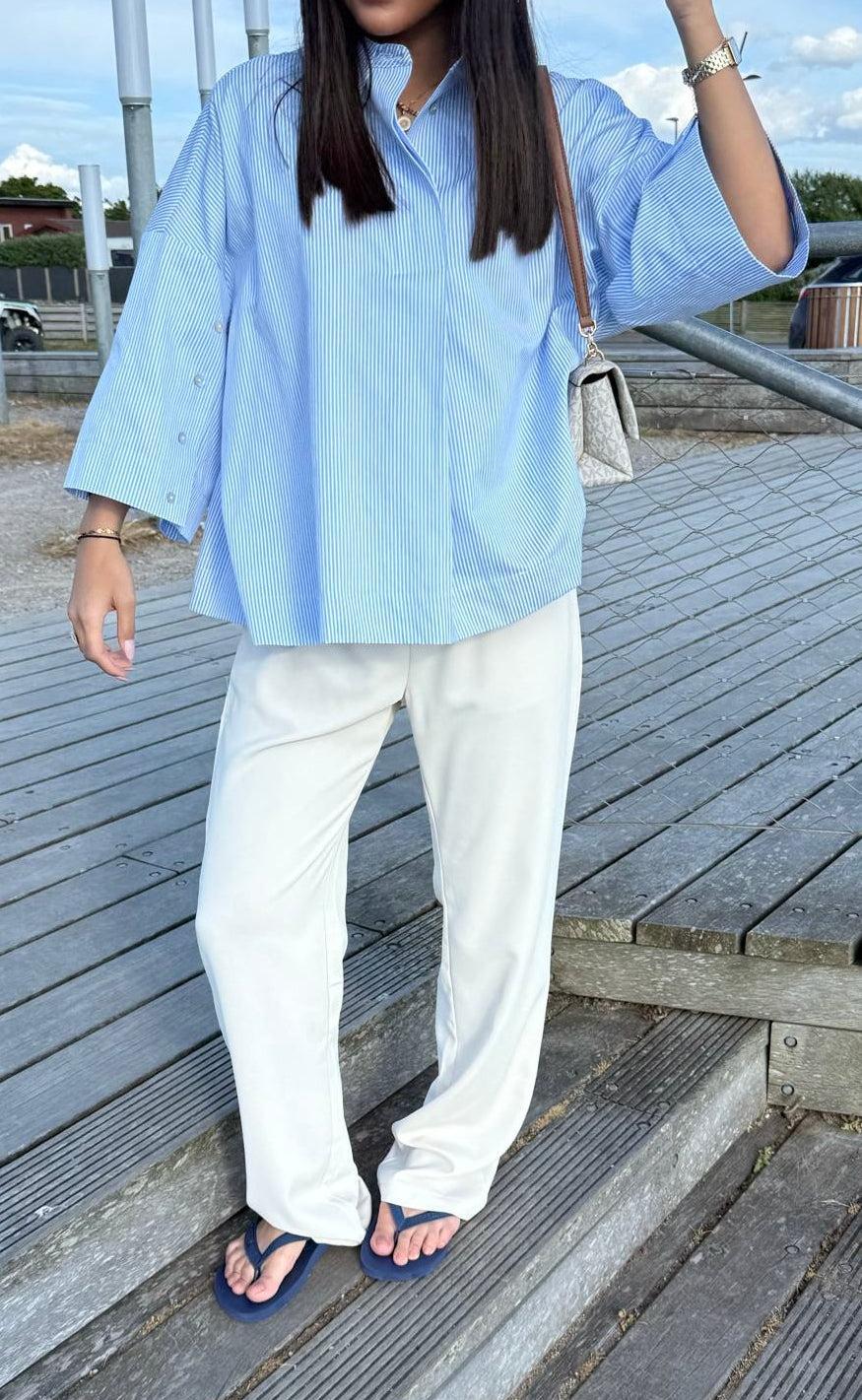 Continue Skjorte - Klara - Blue Stripe