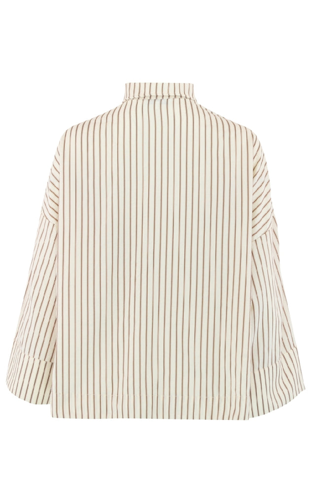 Continue Skjorte - Klara - Brown Stripe