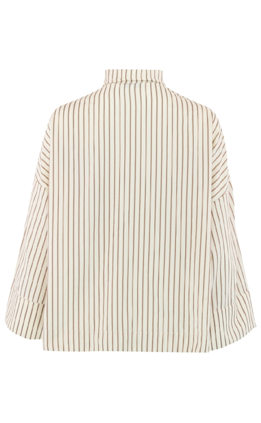 Continue Skjorte - Klara Wide - Brown Stripe
