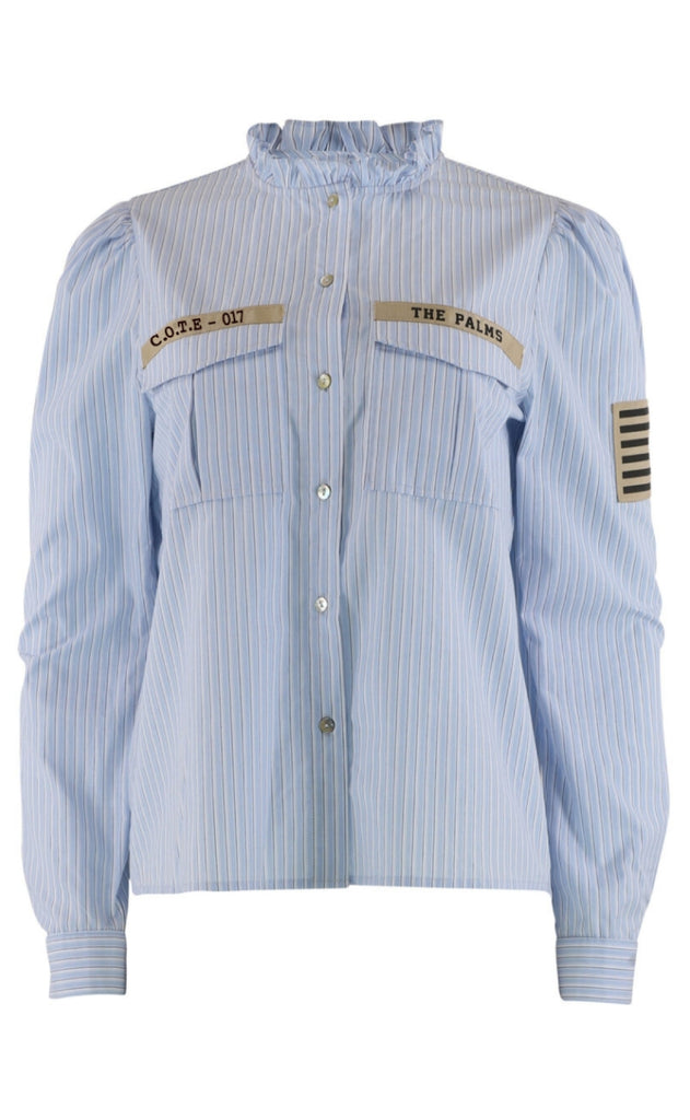 Continue Skjorte - Mili Stripe Patch - Blue Stripe